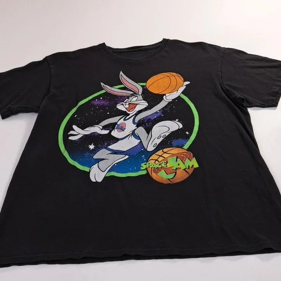 Space Jam Bugs Bunny Dunk Crew Neck Short Sleeve Men's Size L - Picture 7 of 11